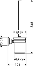 Bild von AXOR Montreux WC Bürstenhalter Wandversion, Art.Nr. 42035000