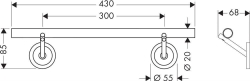 Bild von AXOR Starck Haltestange, Art.Nr. 40830000