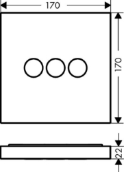 Bild von AXOR ShowerSelect ShowerSelect Ventil Square für 3 Verbraucher Unterputz, Art.Nr. 36717000