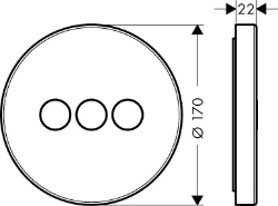 Bild von AXOR ShowerSelect ShowerSelect Ventil Round für 3 Verbraucher Unterputz, Art.Nr. 36727000