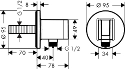 Bild von AXOR ShowerSolutions Portereinheit Round, Art.Nr. 36733000