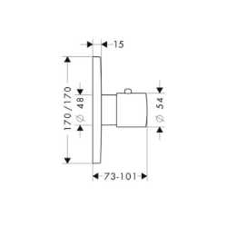 Bild von AXOR Citterio M Thermostat 43 l/min Unterputz, Art.Nr. 34715000