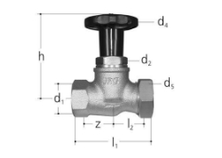 Bild von JRG Geradsitzventil LegioStop mit Kappe PN16, DN20 - Art.Nr. : 5363.320