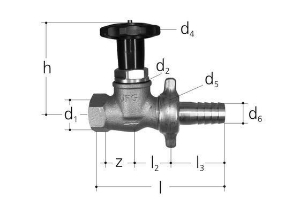 Bild von JRG Geradsitzventil LegioStop mit Schlauchverschraubung PN16, DN20 - Art.Nr. : 5360.320