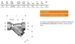 Picture of JRG Schrägfilter PN 16, DN40 - Art.Nr. : 1812.560