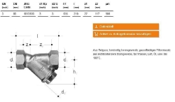 Picture of JRG Schrägfilter PN 16, DN80 - Art.Nr. : 1812.800