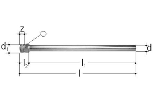 Bild von JRG Sanipex Anschlussrohr, vernickelt 12-1/2", Art.Nr. : 5496.012