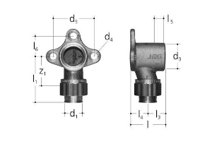 Bild von JRG Sanipex Armaturenanschluss, einfach d 20 mm, GN 1/2 inch, Art.Nr. : 5533.020