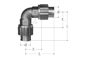 Bild von JRG Sanipex Bogen 90°, d  (mm) :25, Art.Nr. : 5520.025