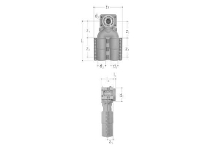 Bild von JRG Sanipex Dose 2-fach 90°, d-d 16 ‐ 12(mm), Art.Nr. : 5404.060