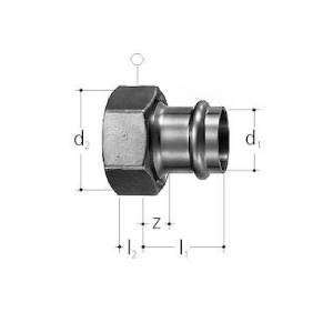 Bild von JRG Sanipex Klemmverschraubung, d1 (mm): 18, Art.Nr. : 8355.018