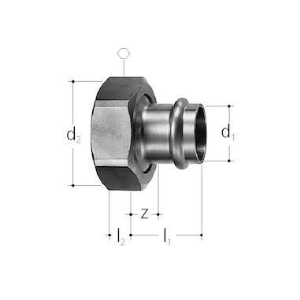 Bild von JRG Sanipex Klemmverschraubung, d1 (mm): 18, Art.Nr. : 8356.018