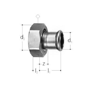 Bild von JRG Sanipex Klemmverschraubung, d1 (mm): 22, Art.Nr. : 8351.022