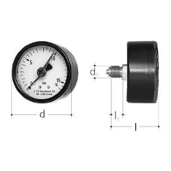 Bild von JRG Sanipex Manometer, GN (inch): 1∕4, Art.Nr. : 8109.080