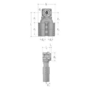 Bild von JRG Sanipex MT JRG Sanipex MT  Dose 2-fach 90°,  d-d  (mm) :16 ‐ 16, Art.Nr. : 4634.100