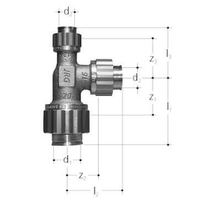 Picture of JRG Sanipex T-Stück 12-20,d-d-d 20 - 16 - 20(mm), , Art.Nr. : 5470.881