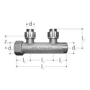 Picture of JRG Sanipex UP-Verteiler 2-fach, d 16mm, Art.Nr. : 5427.216