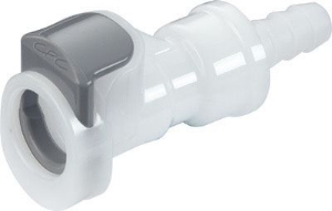 Bild von CPC Kupplungen 1/4 In-Line Hose Barb  Acetal (POM) Coupling Body with Shroud- 25 Stk,  Art.Nr. : APC17004SH