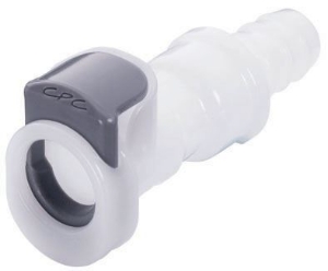 Bild von CPC Kupplungen 3/8 In-Line Hose Barb  Acetal (POM) Coupling Body with Shroud- 25 Stk,  Art.Nr. : APC17006SH