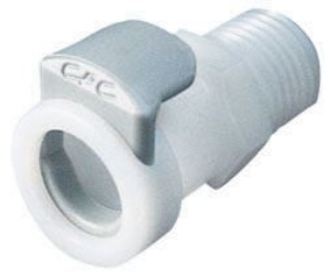 Bild von CPC Kupplungen 1/4 MNPT Valved  Acetal (POM) Coupling Body - 25 Stk,  Art.Nr. : APCD10004