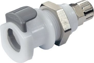 Bild von CPC Kupplungen 1/4 PTF Valved Panel Mount  Acetal (POM) Coupling Body - 25 Stk,  Art.Nr. : APCD12004