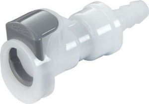 Bild von CPC Kupplungen 1/4 Valved In-Line  Acetal (POM) Coupling Body with Shroud- 25 Stk,  Art.Nr. : APCD17004SH