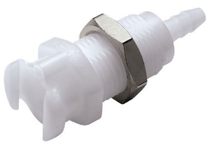 Bild von CPC Kupplungen 1/4 Hose Barb Non-Valved Multi-Mount Acetal Coupling Body- 10 Stk,  Art.Nr. : PLM16004