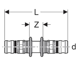 Bild von Geberit Mepla Kupplung, DN 25, d 32 mm, Art.-Nr. 624.505.00.5