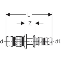 Bild von Geberit Mepla Reduktion, DN 32 / 15, d 40 mm, Art.-Nr. 625.651.00.5