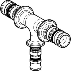 Bild von Geberit Mepla T-Stück reduziert, DN 15 / 15 / 12, d 20 mm, Art.-Nr. 622.312.00.5