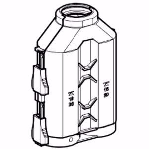 Bild von Geberit PushFit Dosenhals 90° f.Doppelanschlussdeckel , Art.Nr. : 242.147.00.1