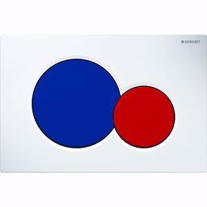 Bild von Geberit Sigma01 Betätigungsplatte weiss / blau / rot, Art.Nr. : 115.770.LB.5