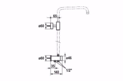 Bild von KWC Komponenten chromeline Umsteller zu Duschsystem Aufputz, chromeline, m. Drehumsteller, zum Duschensystem, Art.Nr. : 26.004.100.000