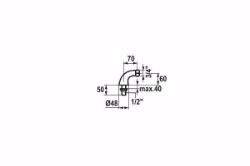 Bild von KWC chromeline Bogenanschluss für Standmontage nicht absperrbar, Chromeline n.absperrbar, Art.Nr. : K.30.99.40.000.44