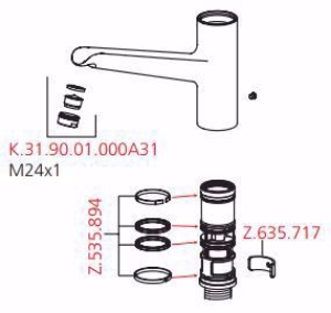 Bild von KWC Dichtungs-Set AS, Art.Nr. : Z.535.894