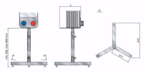 Bild von Alfa-Laval Füsse zu Plattenwärmetauscher CB27/30/52/60, max 150 Platten, Art.Nr. : 3456089803