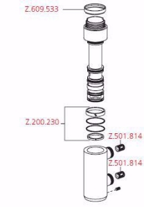 Bild von KWC Gleitring und O-Ring Set, Art.Nr. : Z.200.230