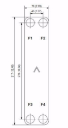 Bild von Swep Plattenwärmetauscher gelötet B8THx14/1P-SC-M 4x3/4"&16(20), Art.Nr. : 14361-014