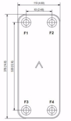 Bild von Swep Plattenwärmetauscher gelötet B16Hx60/1P-SC-S 4x1 1/4"(45), Art.Nr. : 14870-060