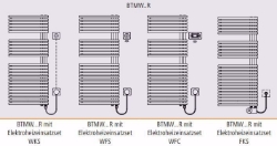 Bild von Arbonia Bagnotherm BTMW115R 500 FKS, H: 1150 mm, 600 W, L: 500 mm, Art.Nr. : BTMW115R 500 AF FKS