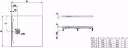 Bild von Laufen PRO - Duschwanne, aus Verbundwerkstoff Marbond, superflach, quadratisch, Ablauf seitlich, 800 x 800 x 28,  000, weiss , Art.Nr. : H2109500000001