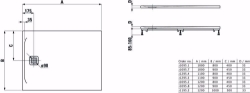 Bild von Laufen PRO - Duschwanne, aus Verbundwerkstoff Marbond, superflach, rechteckig, Ablauf an kurzer Seite, 1000 x 800 x 32,  000, weiss , Art.Nr. : H2109510000001