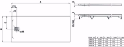 Bild von Laufen PRO - Duschwanne, aus Verbundwerkstoff Marbond, superflach, rechteckig, Ablauf an kurzer Seite, 1800 x 800 x 46,  077, hellgrau matt , Art.Nr. : H2119590770001