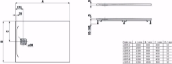 Bild von Laufen PRO - Duschwanne, aus Verbundwerkstoff Marbond, superflach, rechteckig, Ablauf an kurzer Seite, 1100 x 800 x 33,  000, weiss , Art.Nr. : H2129540000001