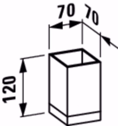 Bild von Laufen KARTELL BY LAUFEN - Becher 'Boxy', Kunststoff, 110 x 110 x 150,   084, kristallklar  , Art.Nr. : H3823300840001