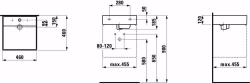 Bild von Laufen KARTELL BY LAUFEN - Handwaschbecken mit verdecktem Ablauf, 460 x 460 x 120 000, weiss 1 Loch rechts für Mischeinheit, Art.Nr. : H8153310008151