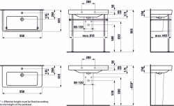 Bild von Laufen Pro S - Waschtisch PRO S 85X47 LCC WS, 850 x 460 x 175, 400, LCC-weiss, 1 Hahnloch, Art.Nr. : H8139654001041