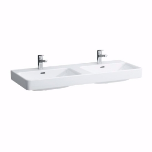 Bild von Laufen Pro S - Doppelwaschtisch PRO S 120X47 WEISS, 1200 x 460 x 175, 000, weiss, 1 Hahnloch, Art.Nr. : H8149660001041