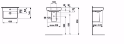 Bild von Laufen Pro S - Handwaschbecken PRO S 45X34 LCC WS, 450 x 340 x 145, 400, LCC-weiss, 1 Hahnloch/ohne Überlauf, Art.Nr. : H8159614001561