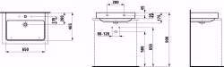 Bild von Laufen Pro S - Aufsatz-Waschtisch, 650 x 465 x 175, 400, LCC-weiss, 1 Hahnloch, Art.Nr. : H8169644001041